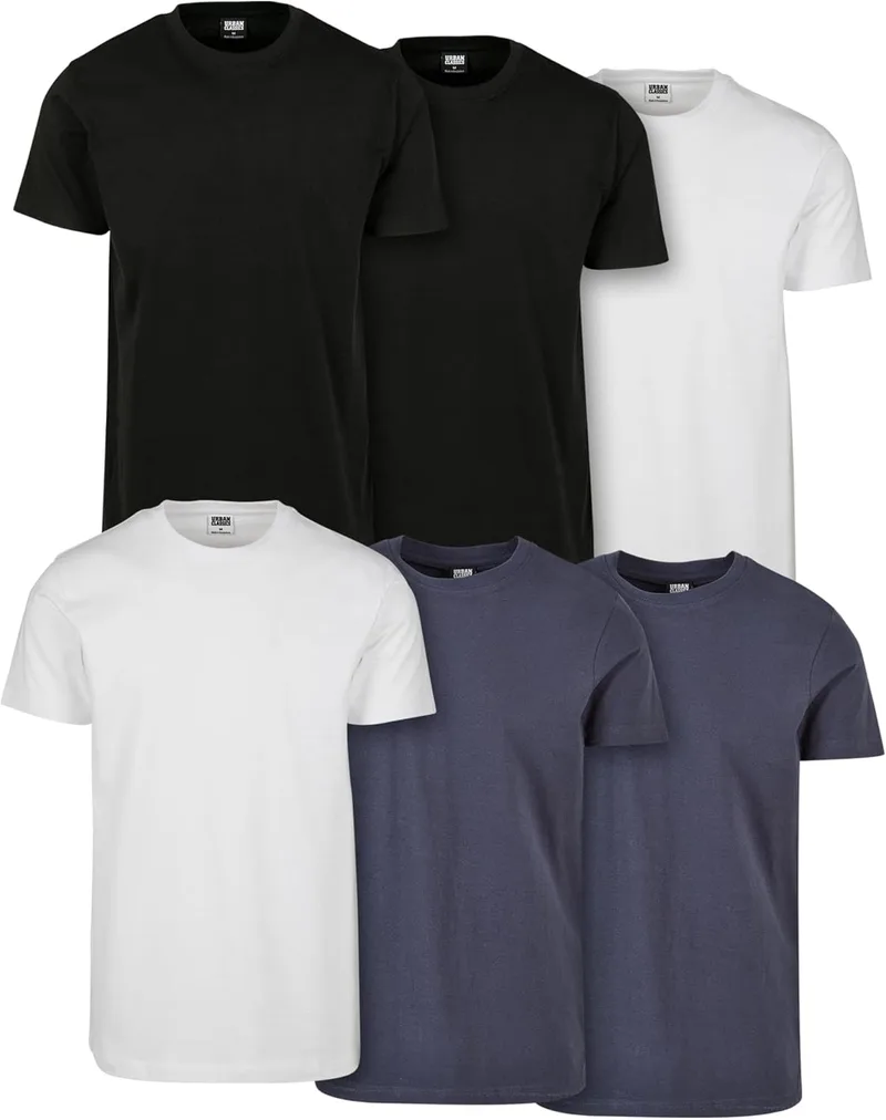 Urban Classics ▫️ T-Shirt para homem Basic tee 6-Pack (6-Pack)