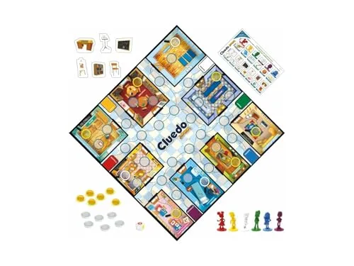 Hasbro Gaming ▫️ Cluedo Junior, Jogo de Mesa 2 em 1, Diversão com Amigos e Família, Presente para Meninos e Meninas a partir dos 4 anos, Brinquedo de Detetives, Tabuleiro com tema escolar 3