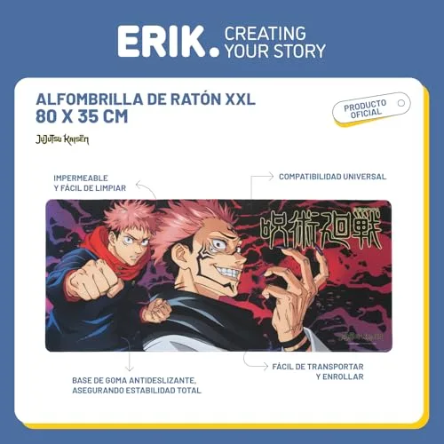 Grupo Erik ▫️ Jujutsu Kaisen Tapete de Secretária - Tapete para rato XXL 2