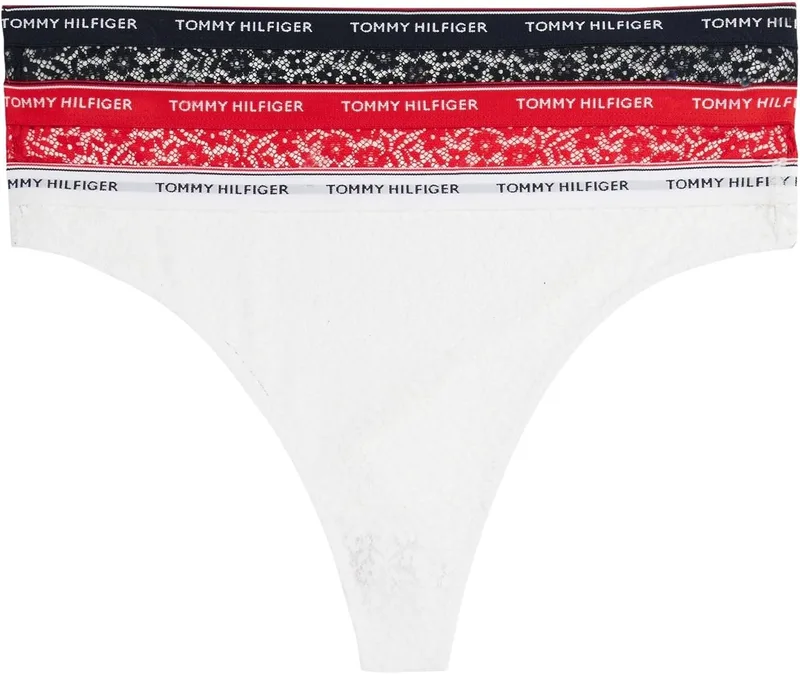 Cuecas fio dental Tommy Hilfiger para mulher 3 unidadesPremium Essential