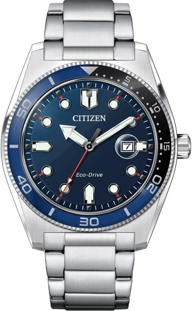 Relógio analógico Citizen Eco-Drive para homem com bracelete em aço inoxidável