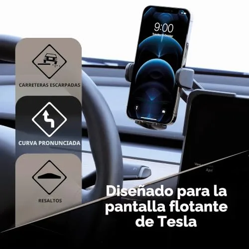cellularline ▫️ Hug Screen - Suporte para carro Tesla | Suporte universal para smartphone para Tesla - Preto 6