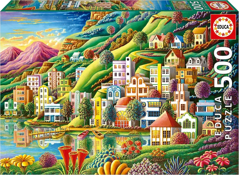Educa ▫️ Puzzle 500 Peças para Adultos | Puerto Escondido. Inclui cola para fixar o puzzle. Tamanho aproximado quando montado: 48 x 34 cm. A partir dos 11 anos (19552)