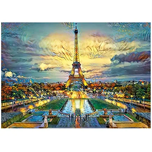 Educa ▫️ Torre Eiffel | Puzzle para adultos de 500 peças | Inclui cola Fix Puzzle | A partir dos 11 anos (19621) 2