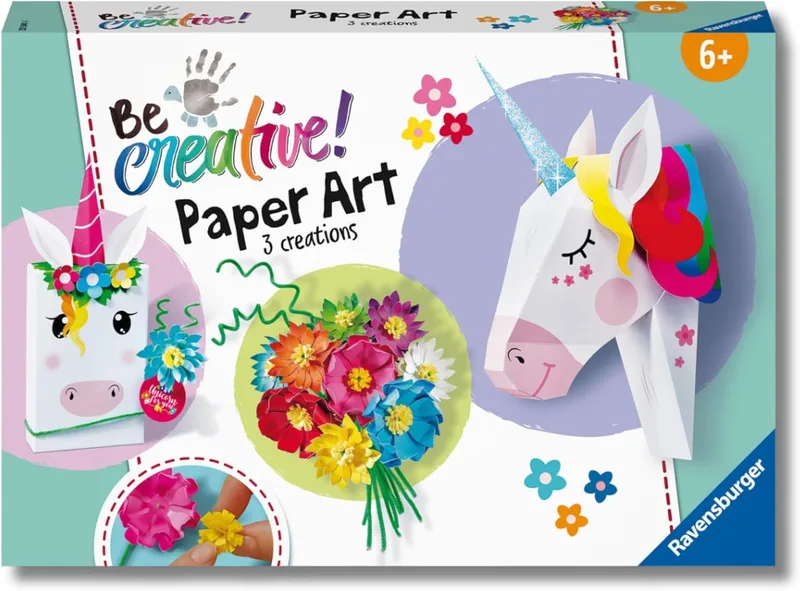 Ravensburger ▫️ 23541 BeCreative Paper Art Unicórnios DIY para crianças a partir dos 6 anos