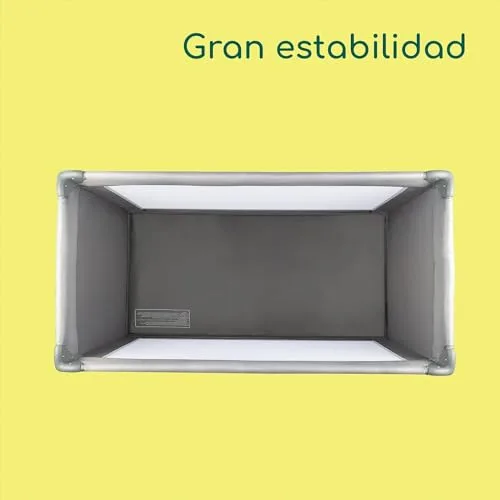 Bebeconfort ▫️ Soft Dreams, Berço de Viagem, 0-3 anos (0-15 kg), Berço de viagem leve, colchão de espuma e fibra de madeira (60 x 120 cm), saco de transporte, dobrável de forma compacta tipo guarda-chuva, Grey Mist 4