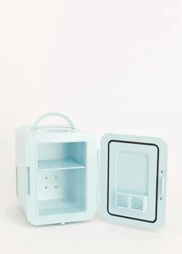 CREATE ▫️ / FRIDGE MINI BOX/Mini-frigorífico para cosméticos azul pastel/Design retro, função de refrigeração e aquecimento, capacidade de 4 L, fácil de transportar, 48 W 2