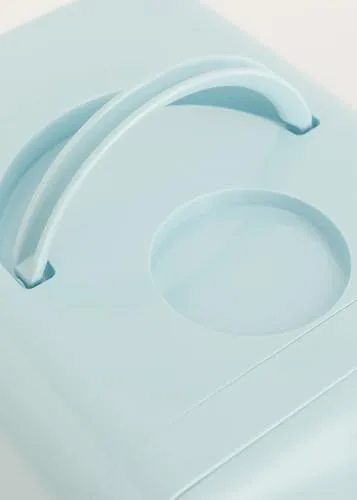 CREATE ▫️ / FRIDGE MINI BOX/Mini-frigorífico para cosméticos azul pastel/Design retro, função de refrigeração e aquecimento, capacidade de 4 L, fácil de transportar, 48 W 3