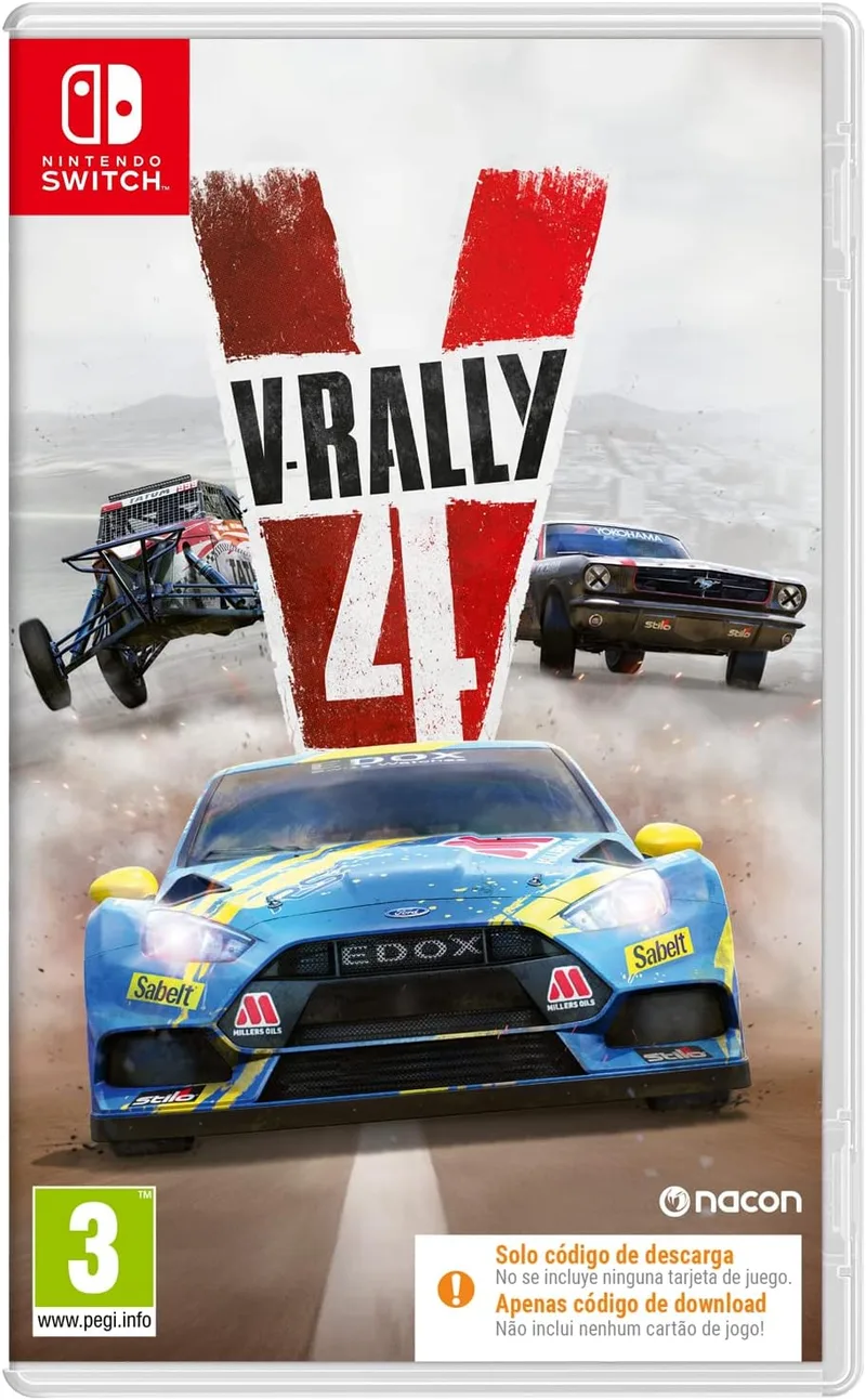 Nacon ▫️ V-RALLY 4 - Jogo para Nintendo Switch - Código de transferência - [Versão em espanhol]