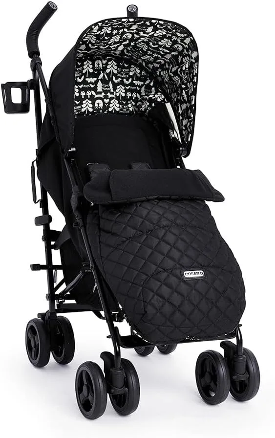 Cosatto ▫️ Supa 3 – Carrinho de bebé leve, adequado desde o nascimento até aos 25 kg, dobrável de forma compacta, com cesto grande e saco incluído, padrão Silhouette