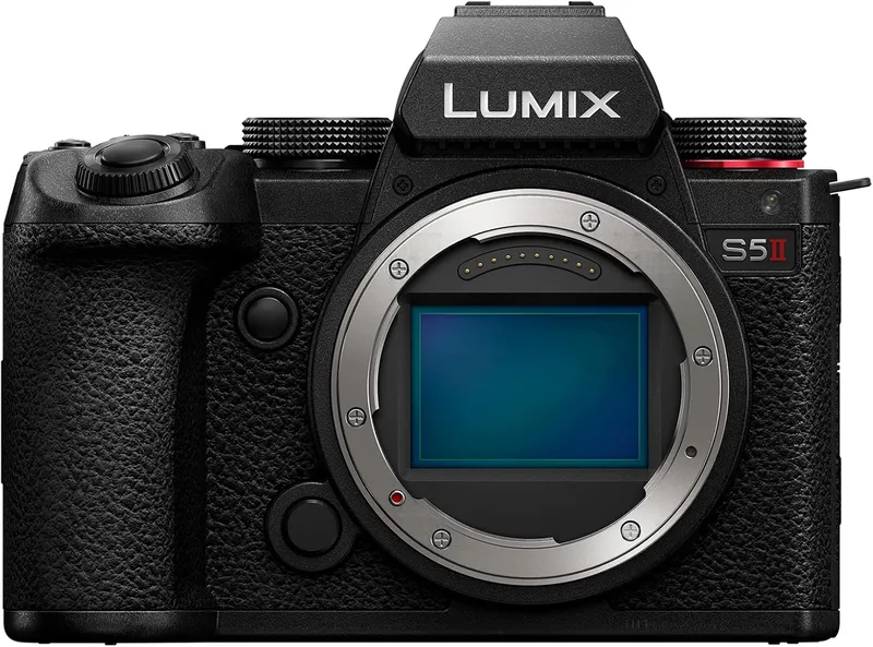 Panasonic LUMIX DC-S5 II, câmara sem lentes Full Frame, apenas o corpo, sem espelho, gravação 4K 60P e 6k 30P, ecrã móvel, Wi-Fi, Phase Hybrid AF 779 pontos, IS ativo, preto