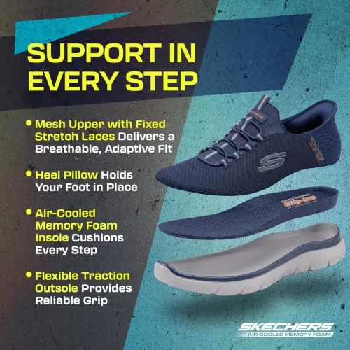 Skechers ▫️ Homem Summits High Range Slip-In Ténis Desportivos 6