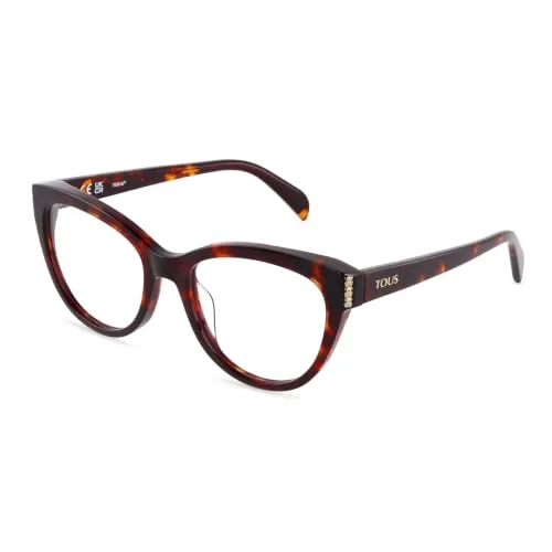 TOUS ▫️ ÓCULOS DE VISTA VTOB67V, COR VERMELHO BRILHANTE HAVANA, PARA MULHER, TAMANHO 53/140/18 2