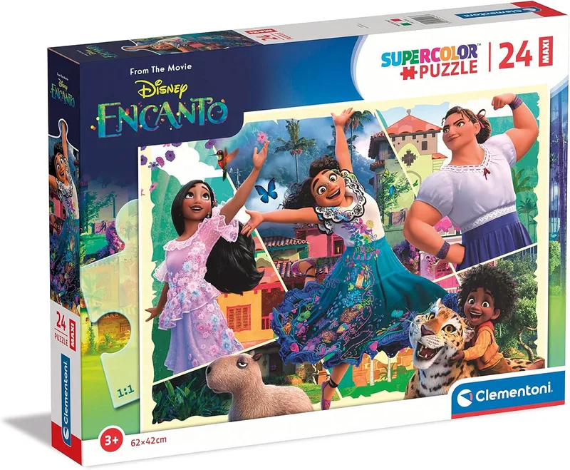 Clementoni ▫️ Puzzle para crianças 24 peças grandes Maxi Disney Charm, Disney- A partir dos 3 anos (24246)