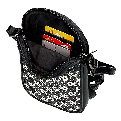 Pepe Jeans ▫️ Bolsa a tiracolo em lã para telemóvel, preta, 11 x 17,5 x 2,5 cm, pele sintética 4
