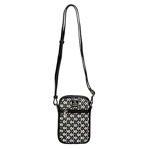 Pepe Jeans ▫️ Bolsa a tiracolo em lã para telemóvel, preta, 11 x 17,5 x 2,5 cm, pele sintética 6