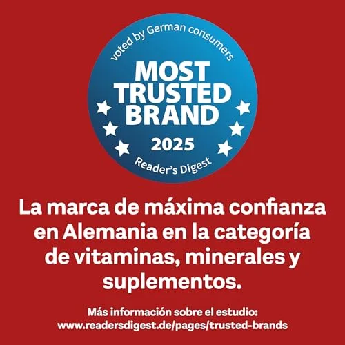 Doppelherz ▫️ Pele + Cabelo + Unhas - Gomas com vitaminas A, C, E e B6 - 500 μg de biotina, zinco e selénio - 60 gomas macias veganas - Sabor a framboesa - 2