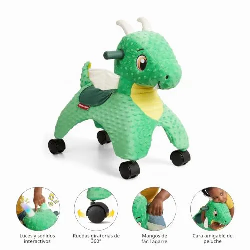 Radio Flyer ▫️ Jade «The Magical Touch Dragon» com luzes e sons interativos, verde, dos 1 aos 3 anos 2