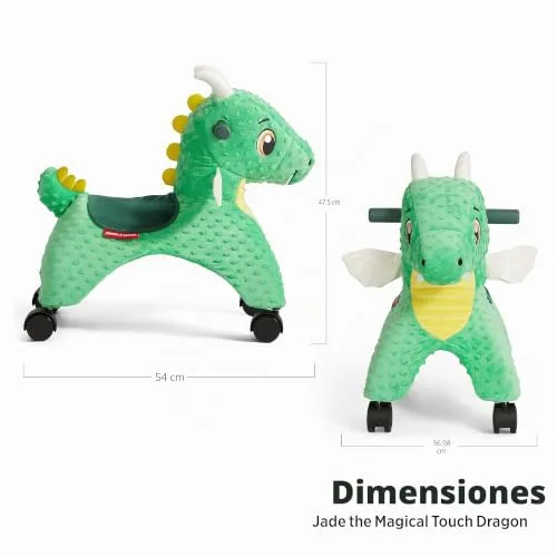 Radio Flyer ▫️ Jade «The Magical Touch Dragon» com luzes e sons interativos, verde, dos 1 aos 3 anos 3