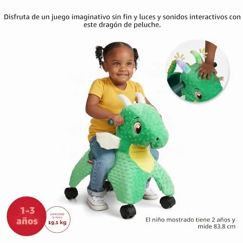 Radio Flyer ▫️ Jade «The Magical Touch Dragon» com luzes e sons interativos, verde, dos 1 aos 3 anos 4