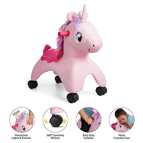 Radio Flyer ▫️ Shimmer The Magical Touch Unicorn com luzes e sons interativos, rosa, dos 1 aos 3 anos 2