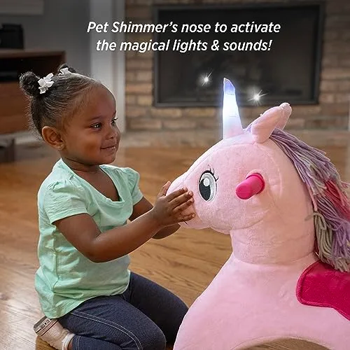 Radio Flyer ▫️ Shimmer The Magical Touch Unicorn com luzes e sons interativos, rosa, dos 1 aos 3 anos 5