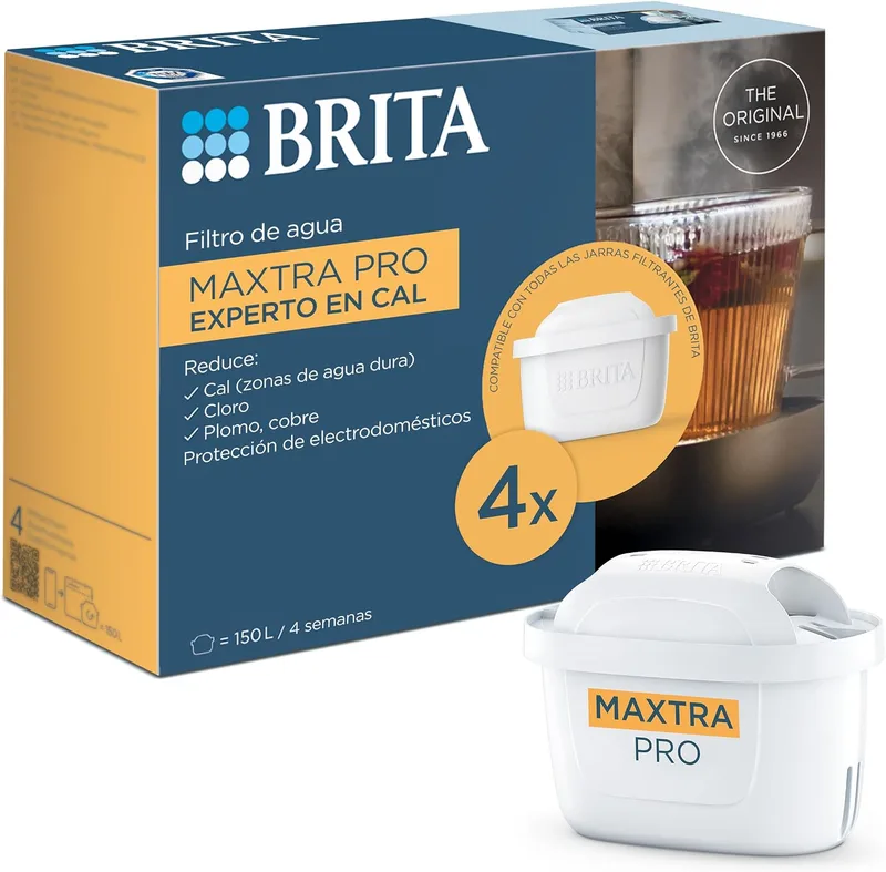 BRITA ▫️ Cartuchos de filtro de água MAXTRA PRO Especialista em Cal - Embalagem de 4
