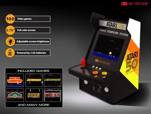 MY ARCADE ▫️ DGUNL-7013 Atari Micro Player Pro - Consola retro portátil de arcada com 100 jogos 2