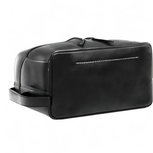 Fossil ▫️ Westover - Necessaire de viagem em pele para homem, cor preta, tamanho único, kit de barbear com cabo único 4