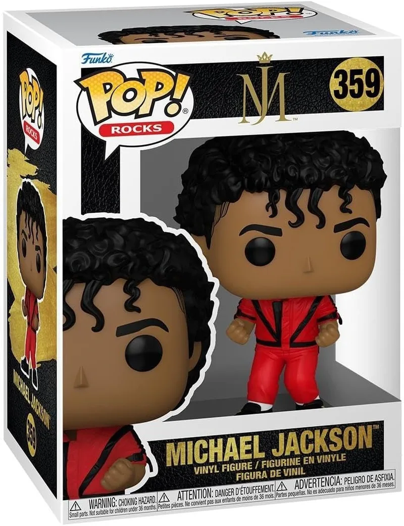 Funko ▫️ Pop! Rocks: Michael Jackson - (Thriller) - Figura de Vinil Colecionável - Ideia para Prenda - Mercadoria Oficial - Brinquedos para Crianças e Adultos - Fãs de Música - Bonecas Coleccionáveis