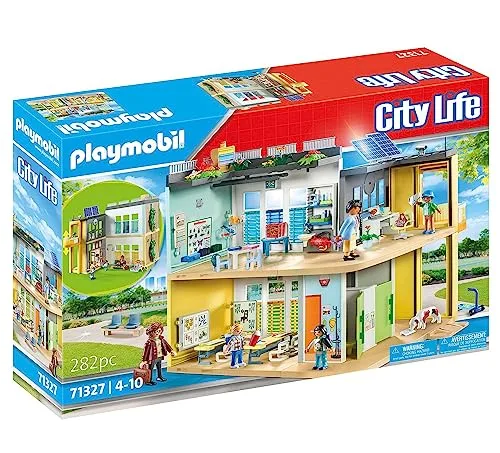 PLAYMOBIL ▫️ City Life 71327 Escola, Edifício escolar sem barreiras com elevador, Brinquedos para crianças a partir dos 4 anos 2