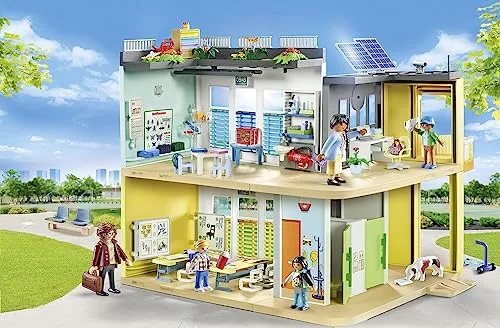 PLAYMOBIL ▫️ City Life 71327 Escola, Edifício escolar sem barreiras com elevador, Brinquedos para crianças a partir dos 4 anos 3