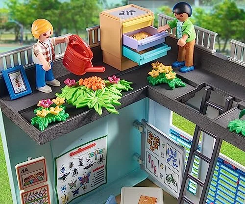 PLAYMOBIL ▫️ City Life 71327 Escola, Edifício escolar sem barreiras com elevador, Brinquedos para crianças a partir dos 4 anos 4