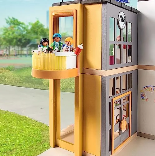 PLAYMOBIL ▫️ City Life 71327 Escola, Edifício escolar sem barreiras com elevador, Brinquedos para crianças a partir dos 4 anos 6