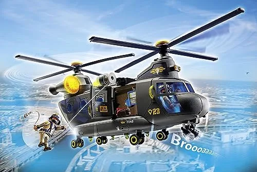 PLAYMOBIL ▫️ City Action 71149 Forças Especiais: Helicóptero Banana, com módulo de luz e som, brinquedos para crianças a partir dos 5 anos 3