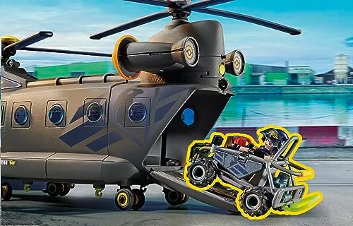 PLAYMOBIL ▫️ City Action 71149 Forças Especiais: Helicóptero Banana, com módulo de luz e som, brinquedos para crianças a partir dos 5 anos 7