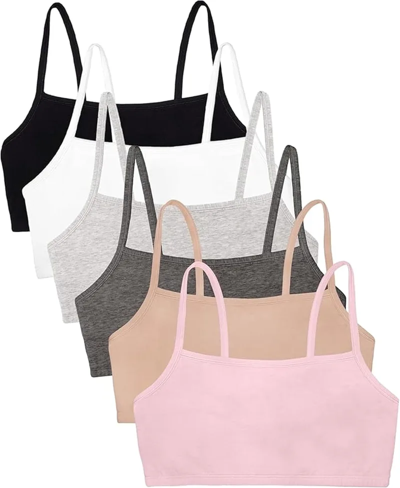 Fruit of the Loom ▫️ Economy Pack Sports Bra Tank Style Built-Up Sports Bra Women (Conjunto de 4)