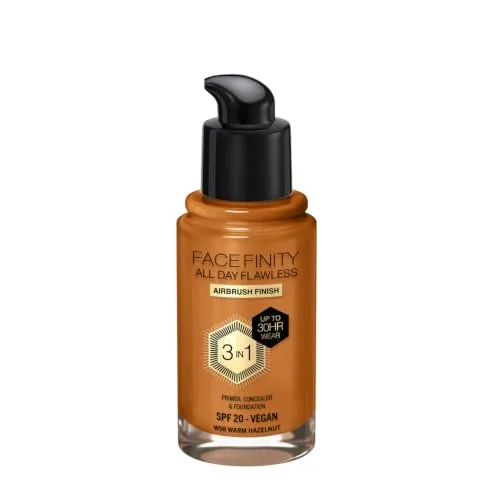 Max Factor ▫️ Base de maquilhagem Facefinity, Tom W98, WARM HAZELNUT 30 ml 2