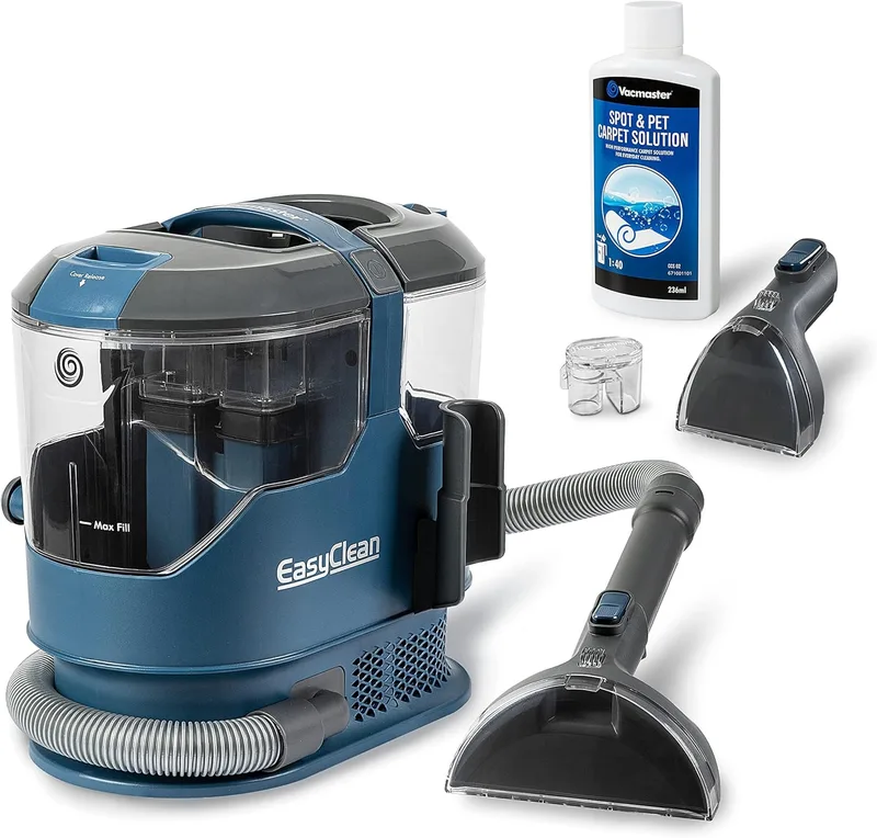 Vacmaster ▫️ SCA0801 Aspirador de tapetes e limpador de manchas para várias superfícies, para tapetes, alcatifas, estofos, escadas e automóveis | Inclui fórmula e acessórios, 800 W
