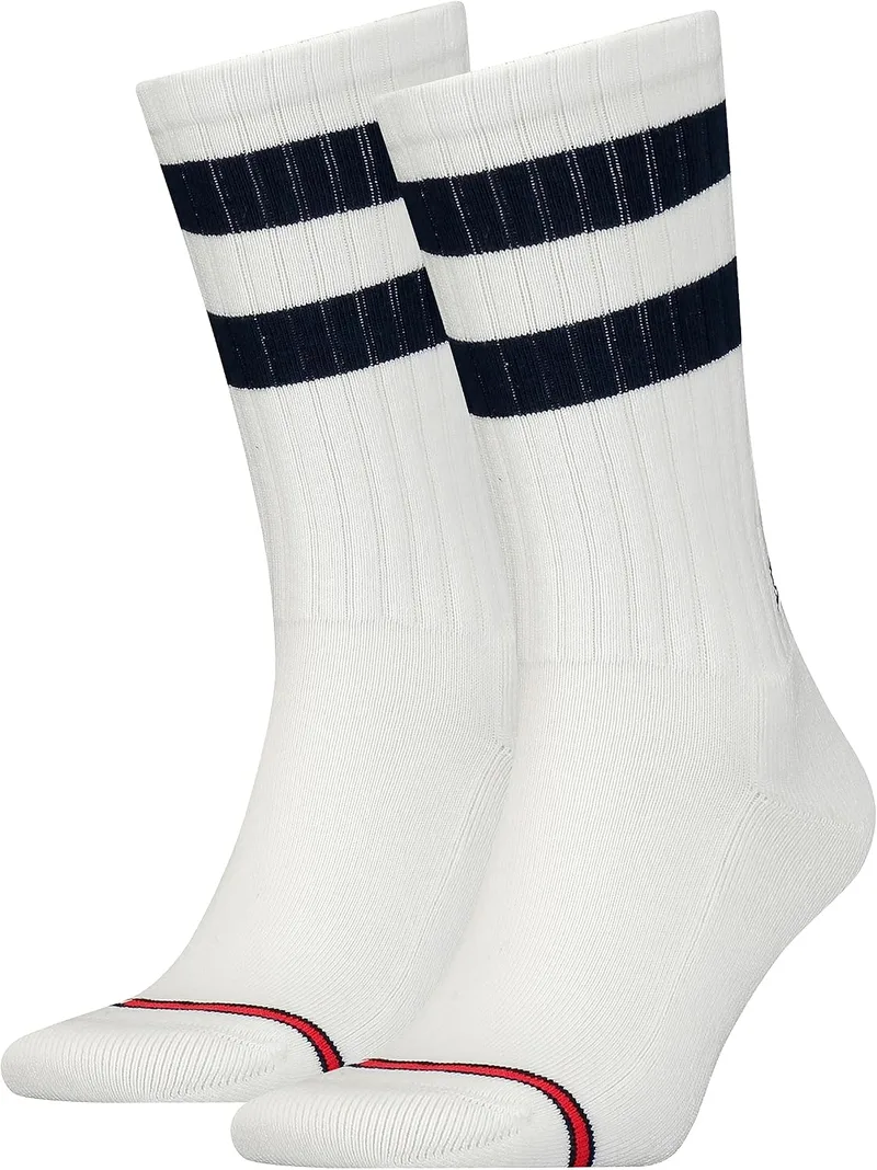 Tommy Hilfiger ▫️ Meias CREW SOCK Unissexo para adulto (Conjunto de 2)