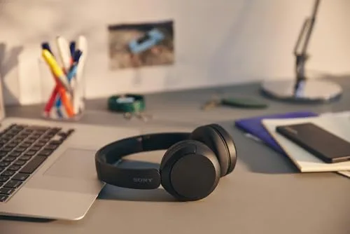 Sony ▫️ WH-CH520, Auscultadores sem fios Bluetooth com aros, design leve, 50 horas de autonomia, carregamento rápido, equalizador, chamadas nítidas, compatíveis com iOS e Android - Preto 2