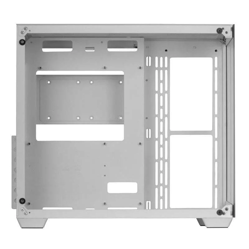 Mars Gaming ▫️ MCV4, Torre de Gaming Personalizada XXL E-ATX, Janelas laterais e frontais em vidro temperado sem moldura, Estrutura modular de dupla câmara, Branco 5