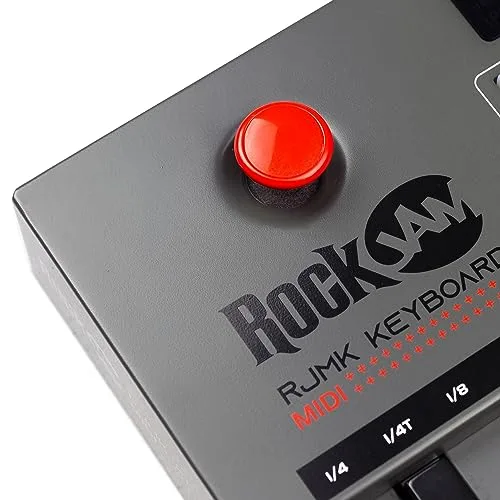 RockJam ▫️ Go - Controlador de teclado MIDI USB e Bluetooth de 25 teclas com 8 pads de bateria retroiluminados e 8 botões giratórios 5