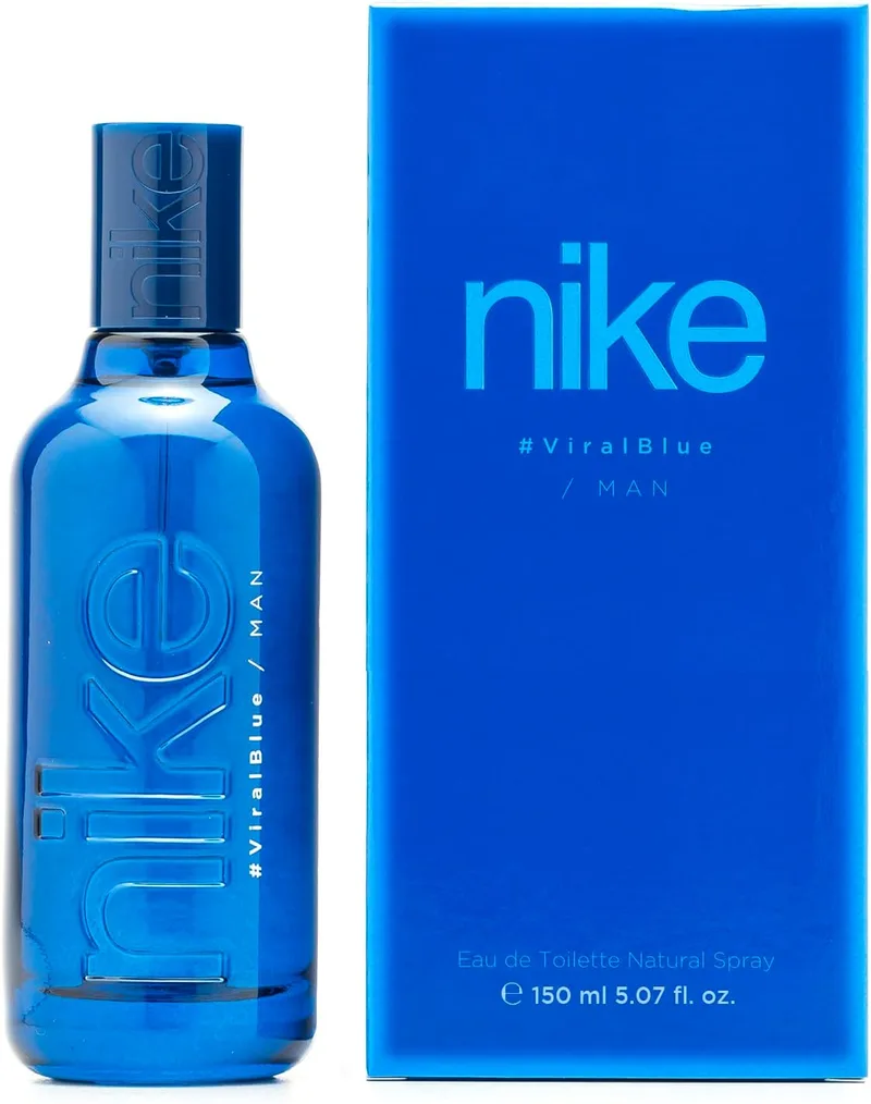 NIKE ▫️ Viral Blue 150 ml, Colónia Homem, Perfume em Spray, Eau de Toilette Natural e Masculina, Aroma Cítrico, Fragrância Fresca, Inesquecível e Duradoura