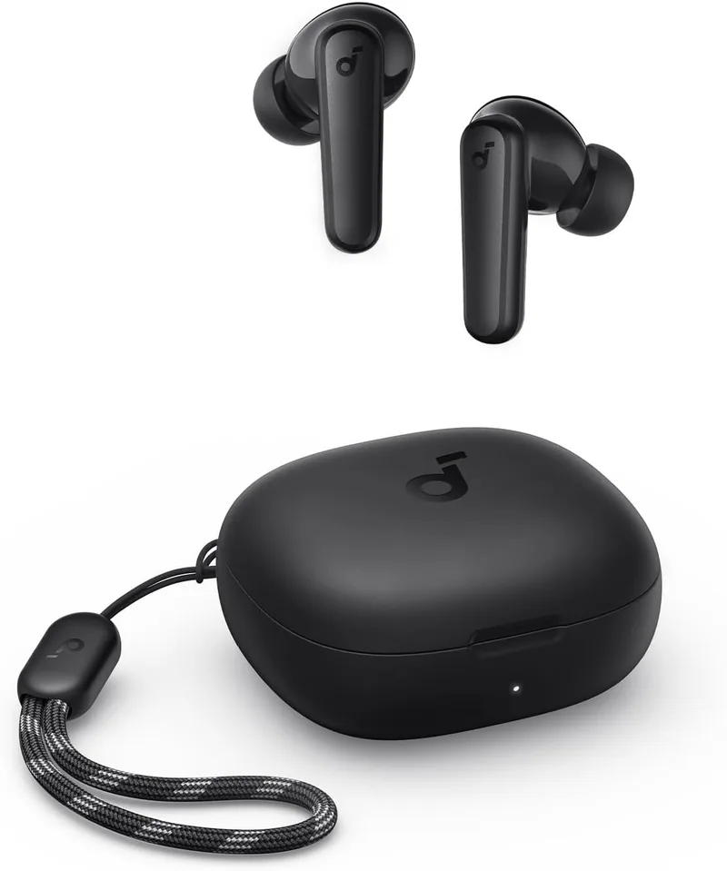 Soundcore ▫️ Auscultadores sem fios Bluetooth P20i da Anker, diafragmas de 10 mm com Big Bass, Bluetooth 5.3, 30 horas de reprodução, IPX5, 2 microfones para chamadas nítidas com IA, equalizador personalizado