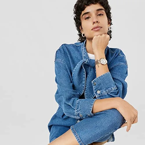 TOUS ▫️ Relógio analógico com bracelete em aço e aço IPRG rosa S-Band, prateado, clássico 4