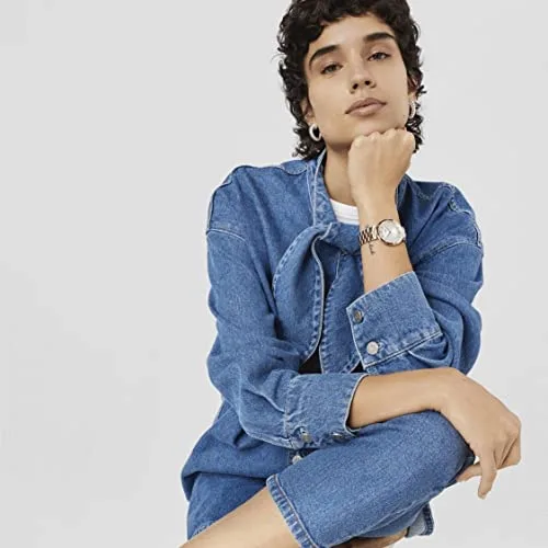 TOUS ▫️ Relógio analógico com bracelete em aço e aço IPRG rosa S-Band, prateado, clássico 5