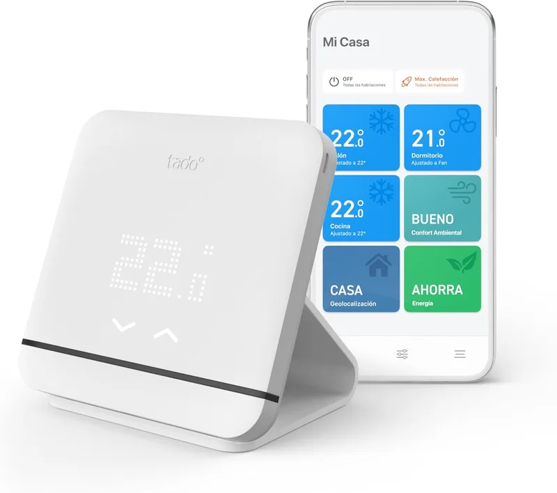 tado ▫️ ° Controlador de ar condicionado inteligente universal com base, aplicação de controlo digital - poupa energia - instalação fácil - compatível com dispositivos Alexa, Siri e Google Assistant