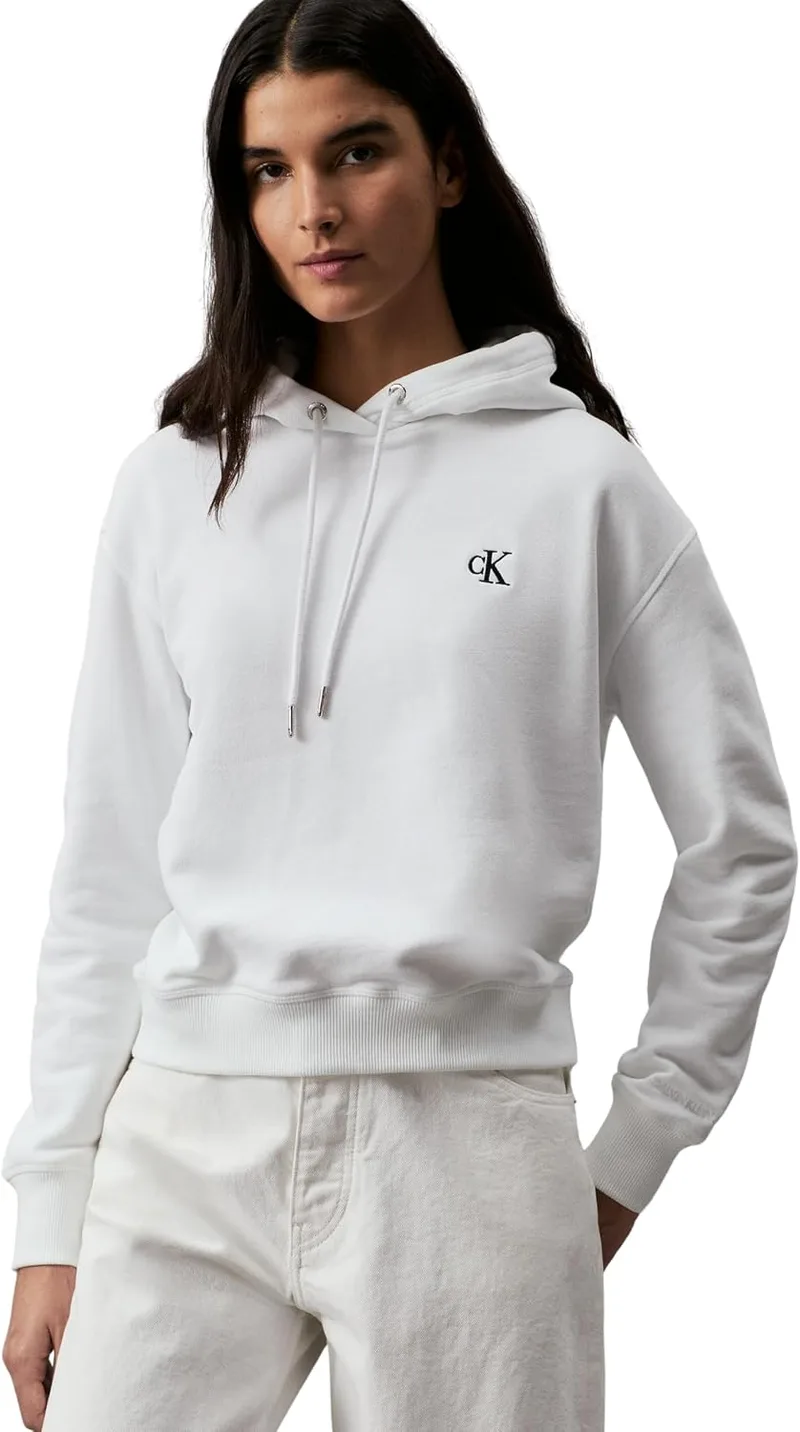 Calvin Klein ▫️ Camisola com capuz para mulher CK Embroidery