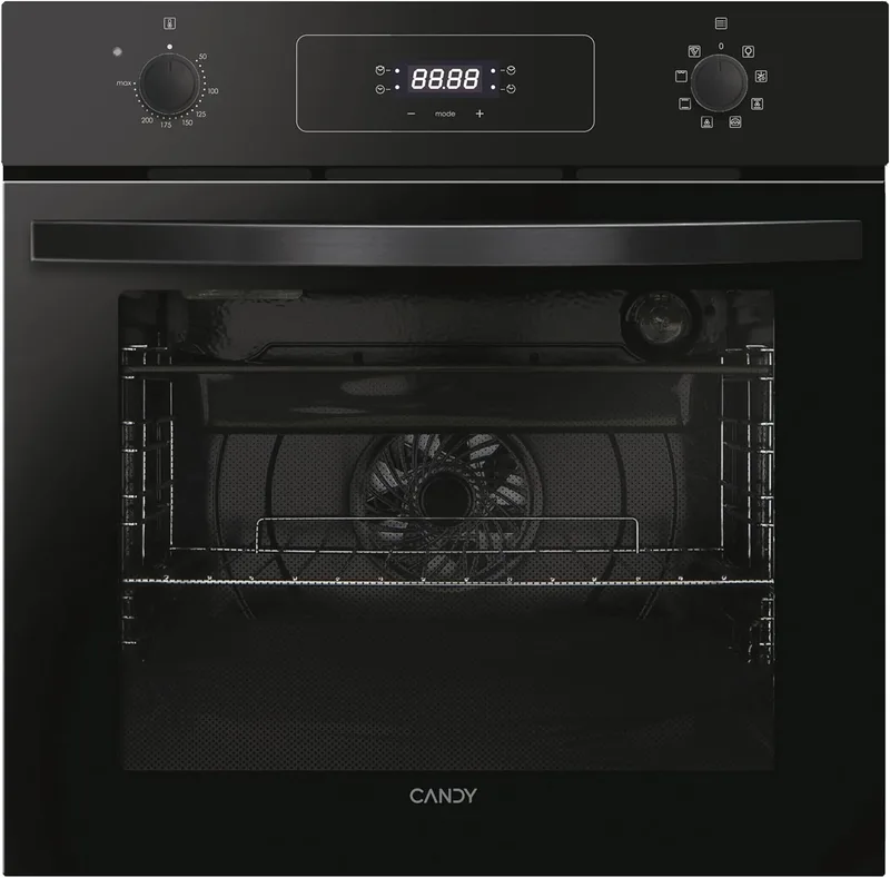CANDY ▫️ Idea FIDCP N625 L, Forno multifunções, 70L, 2 tabuleiros e 1 grelha, ventoinha radial, limpeza aquactiva, convecção + ventoinha, 8 funções, comandos Push&Pull, porta de vidro duplo, preto